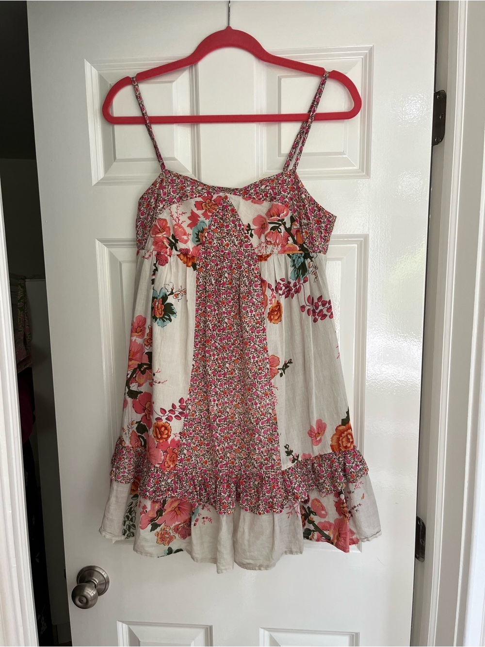 Free People style! Fire Los Angeles Cotton Floral Boho Summer beach sundress M 🔥